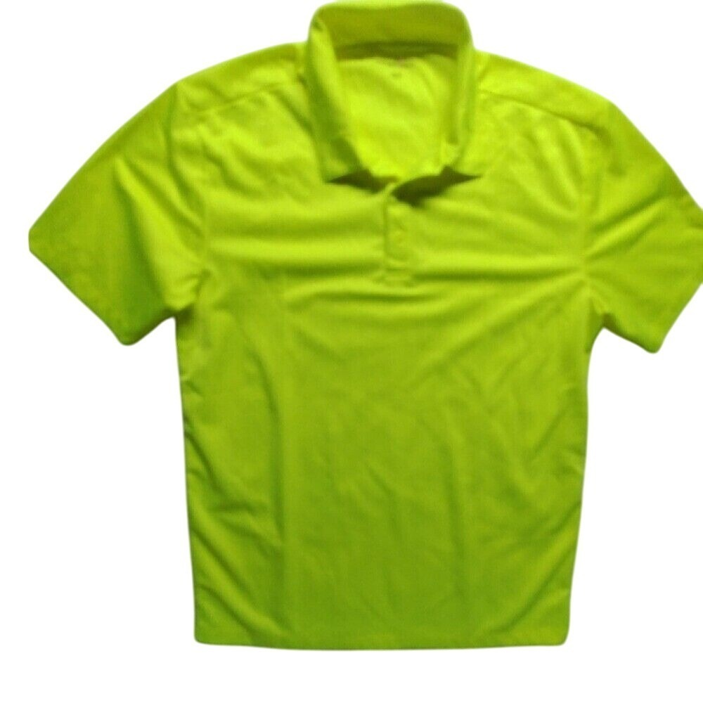 Port Authority Moisture Wicking Neon Green Golf Polo Shirt XLT
